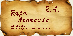 Raja Alurović vizit kartica